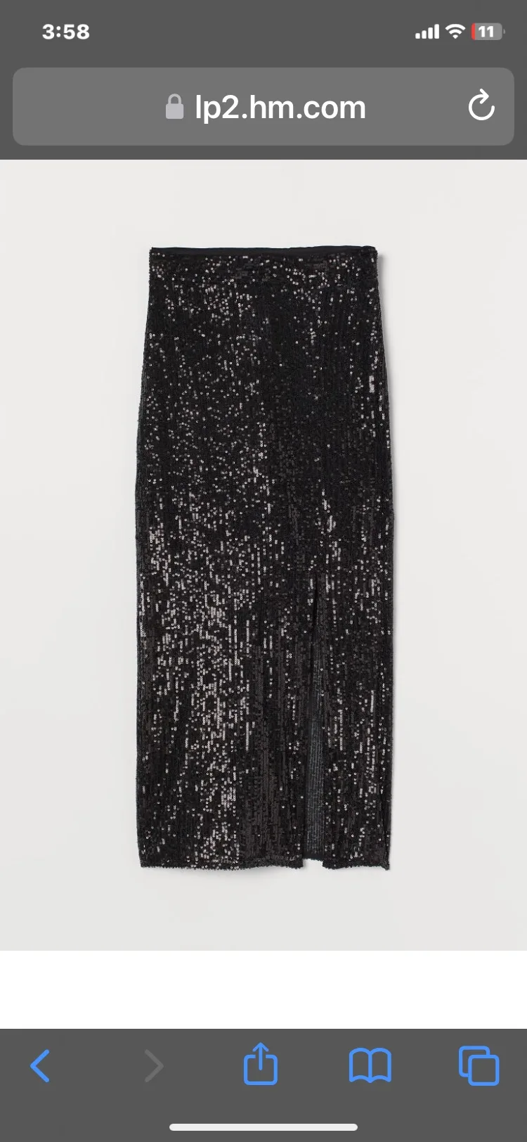 H&M Black Sequin Skirt image indicator(8)