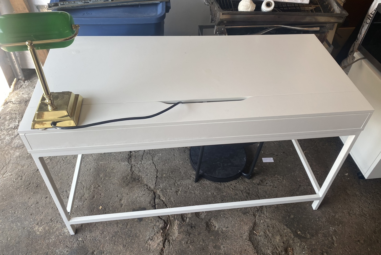 White Desk with Drawer