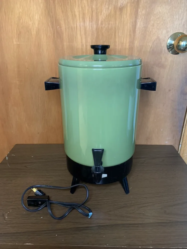 Vintage Green Percolator Coffee Urn thumbnail