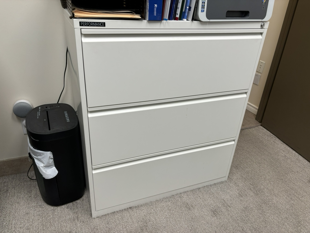 White 3-Drawer Filing Cabinet