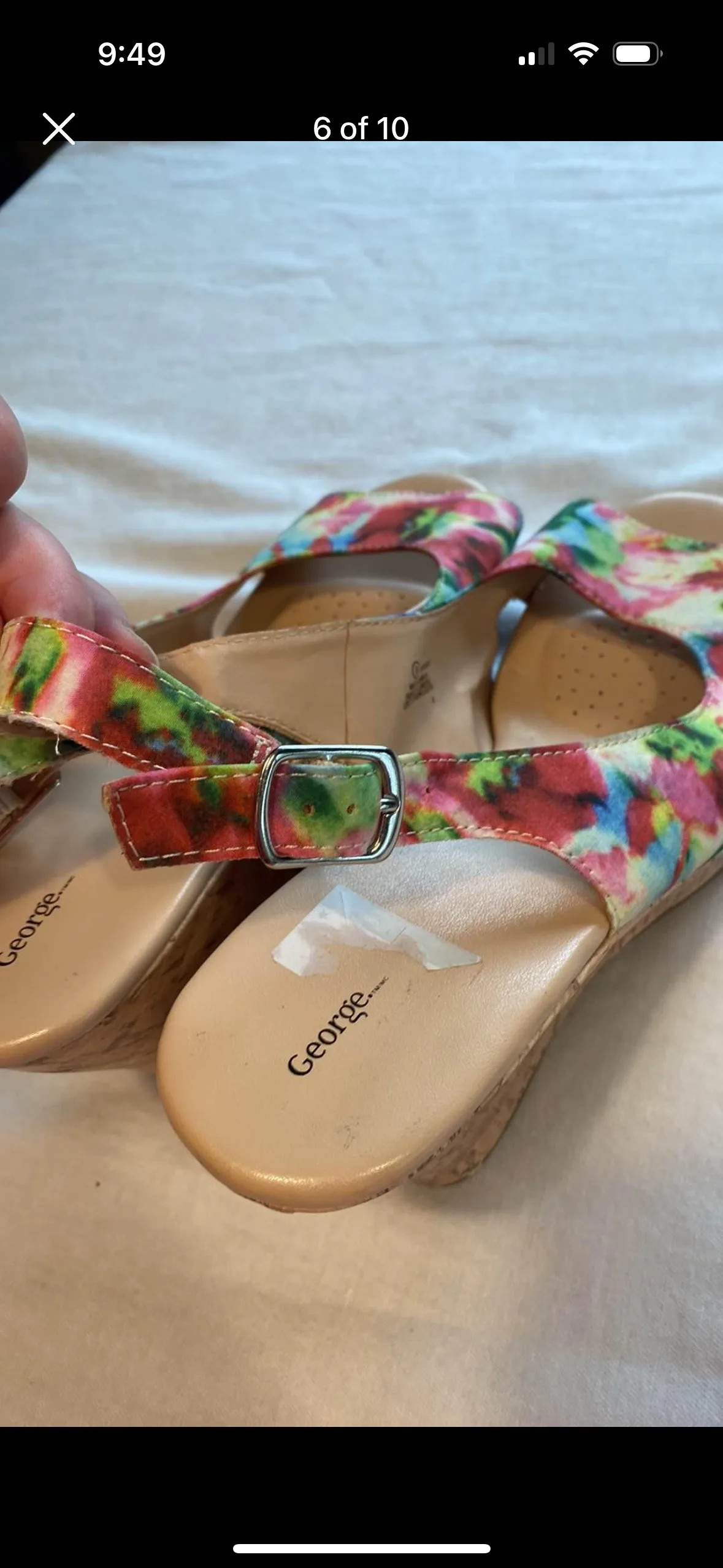 George Open Toed Wedge Sandals 9 image indicator(6)