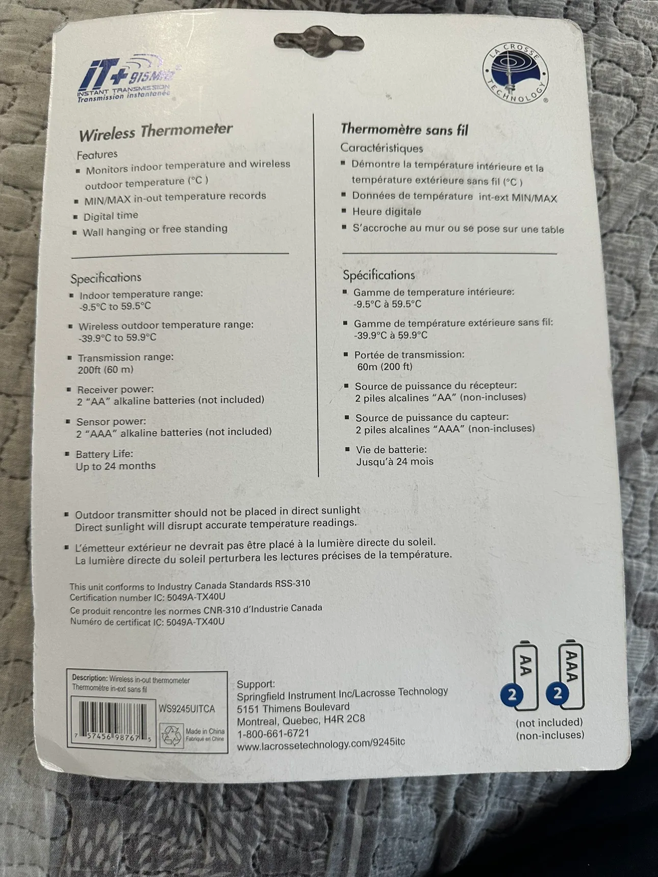 La Crosse Technology Wireless Thermometer image indicator(2)