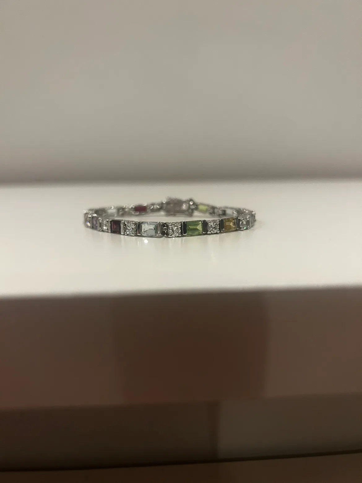 FAS 925 Sterling Silver and Cubic Zirconia Bracelet thumbnail