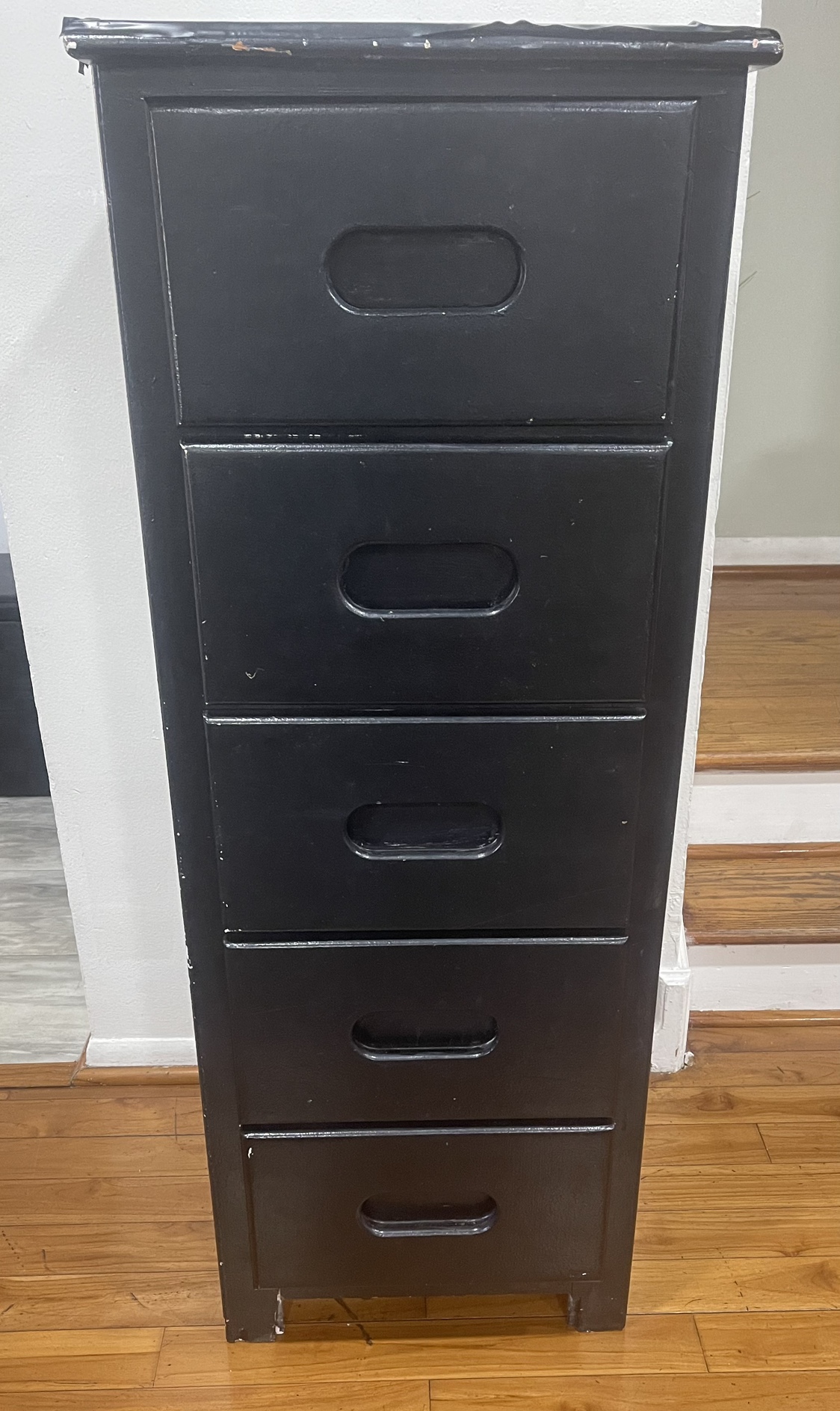 Black Five Drawer Chest