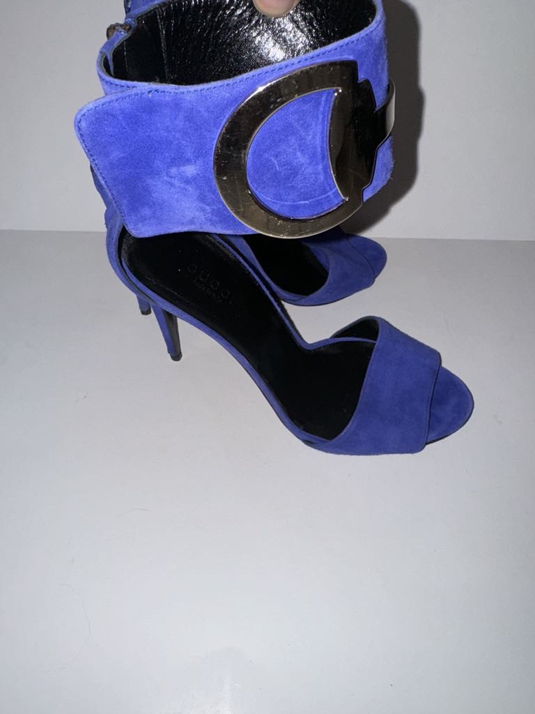 Gucci Purple Suede Heels