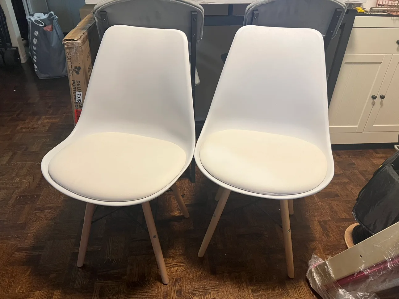 White Eiffel Dining Chairs thumbnail