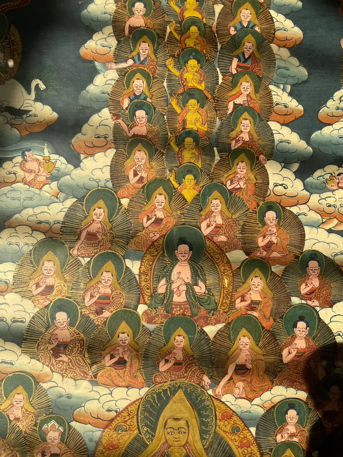 Framed mandala thangka original painting from India 70s image indicator(4)