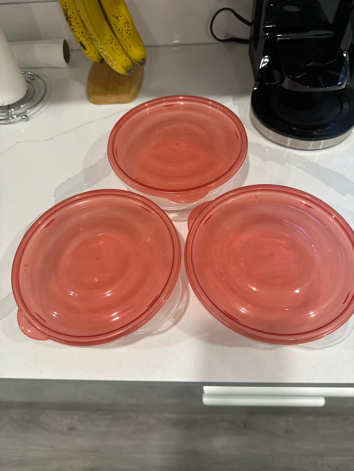 Set of 3 Plastic Storage Containers with Lids #freecycle thumbnail
