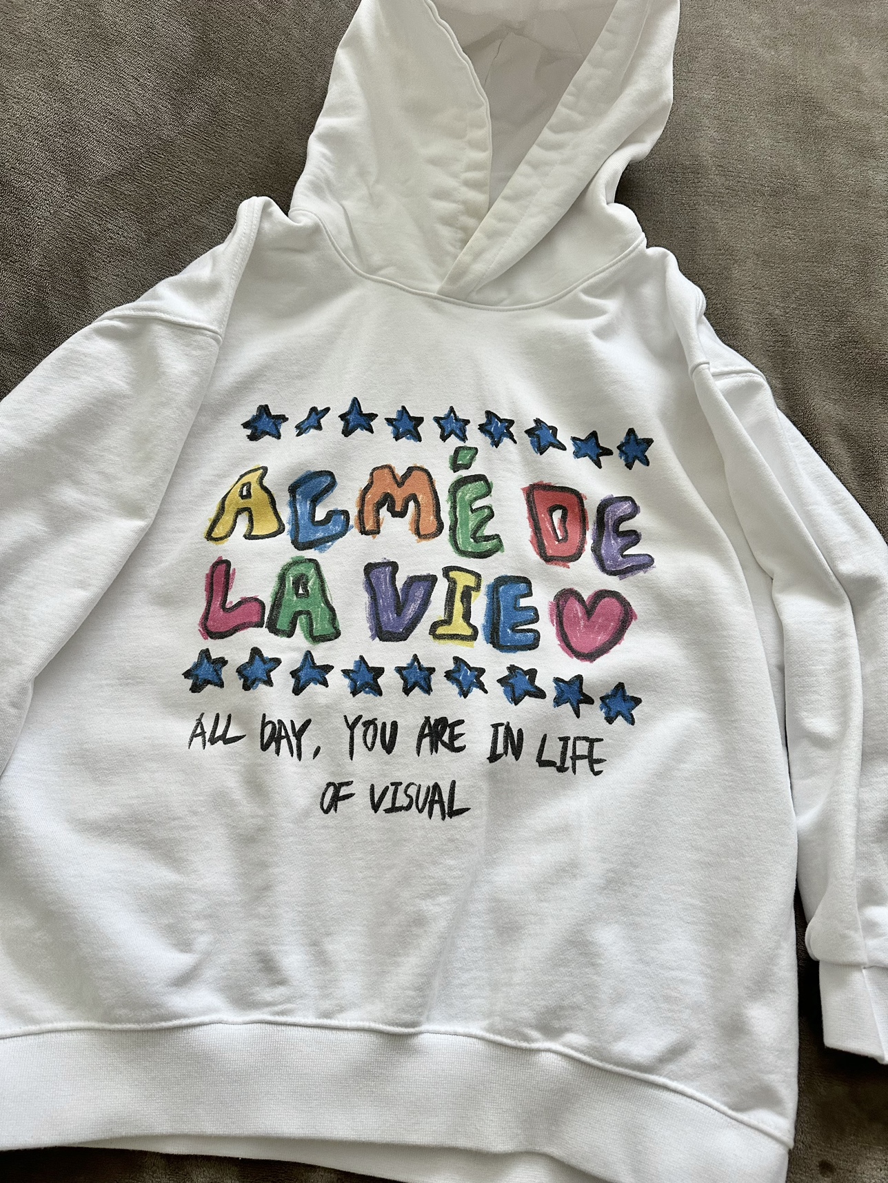Acme' de la Vie COLORFUL CRAYON HOODIE WHITE