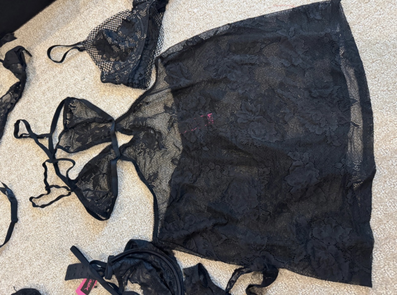 La Senza Black Lace Lingerie Set bundle - photo 3