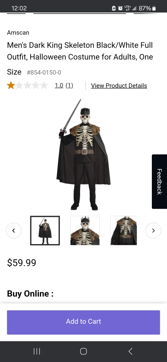 Dark King Halloween Costume image indicator(2)