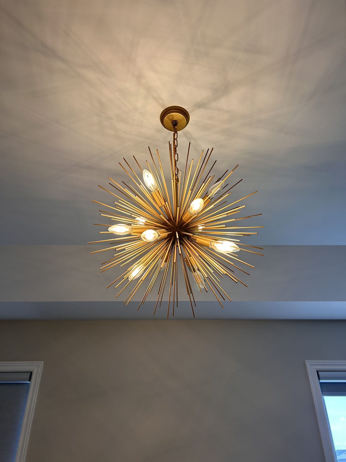 Gold Starburst Chandelier