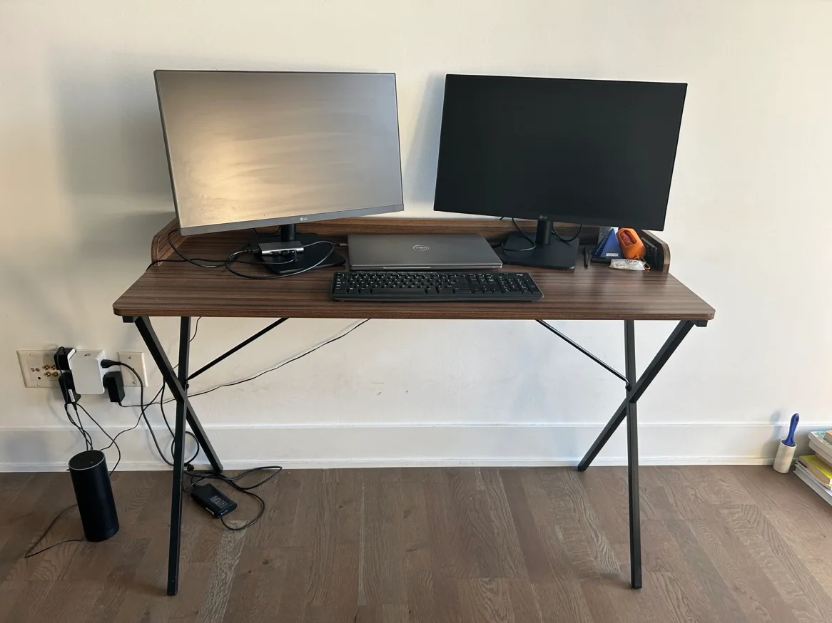 Brown Desk with Black Legs thumbnail