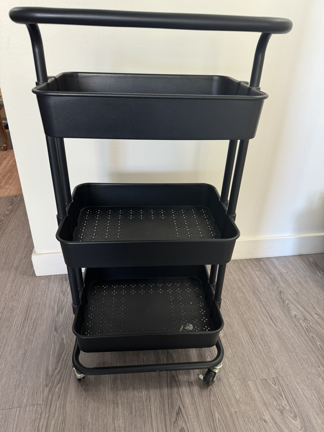 Black Rolling Cart - photo 2