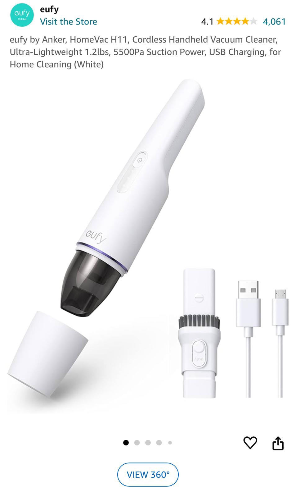 Eufy Cordless Handheld Vacuum Cleaner - photo 2