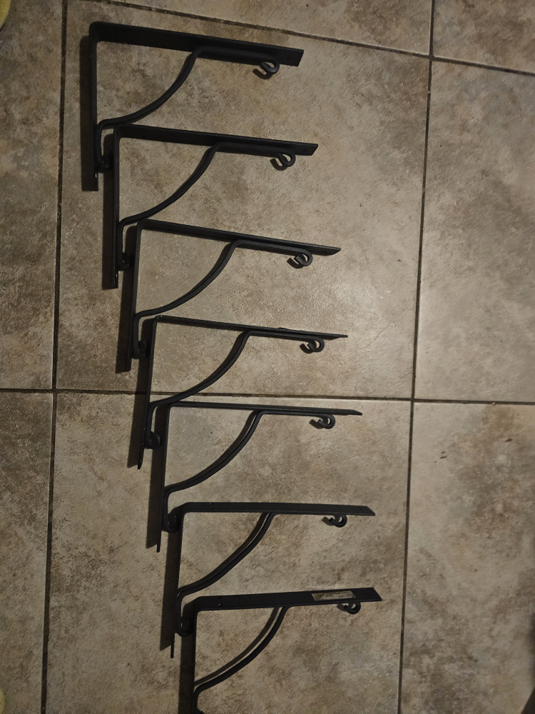 Black Metal Shelf Brackets - photo 2