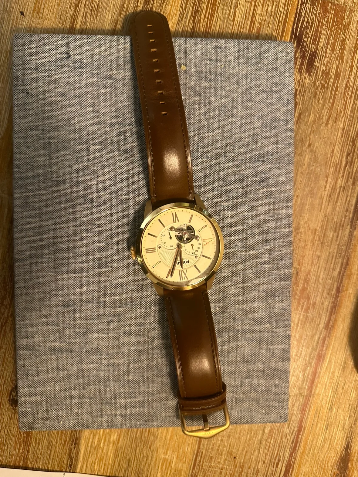 Fossil Townsman Open Heart Automatic Watch - rose gold image indicator(4)