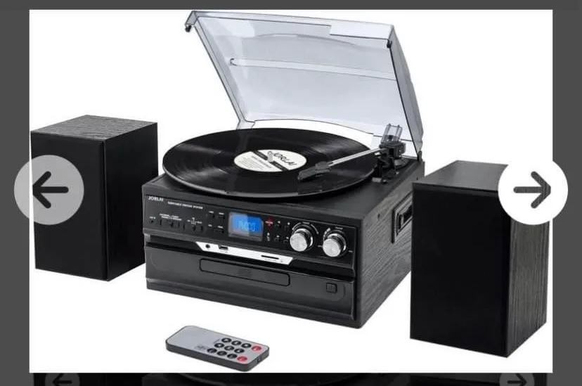 Vintage turntable vinyl Player, Bluetooth ( New image indicator(3)