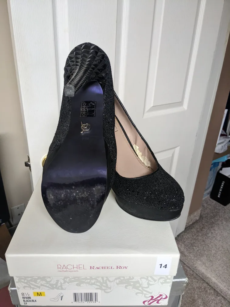 Rachel Roy Black Platform Heels image indicator(3)