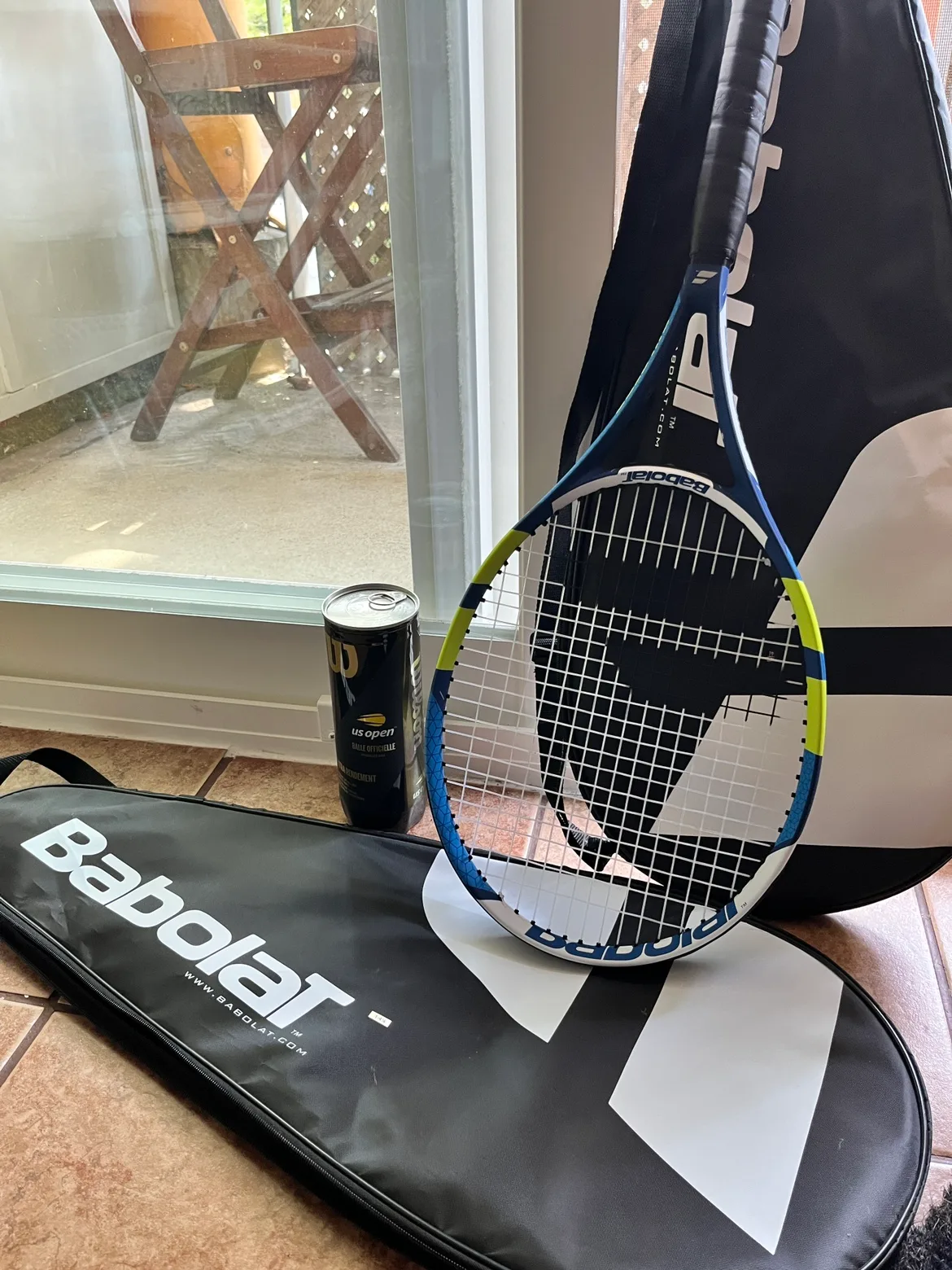 2 Babolat Tennis Rackets and balls thumbnail