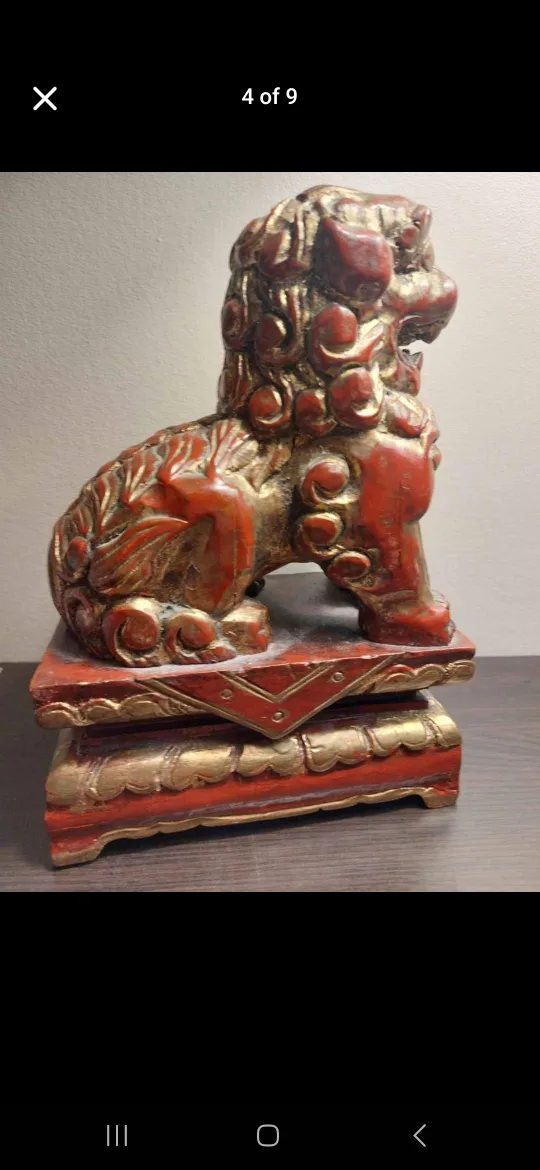 Pair of Foo Dogs chinese antiques image indicator(2)