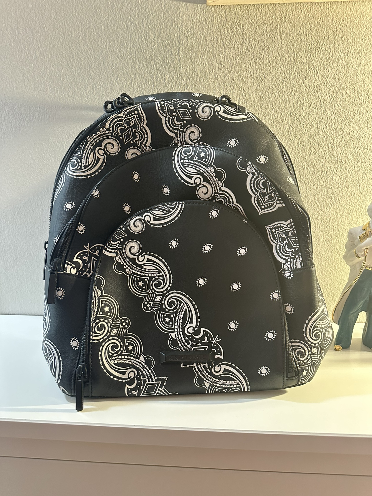 Kendall & Kylie Black Leather Bandana Backback - photo 2
