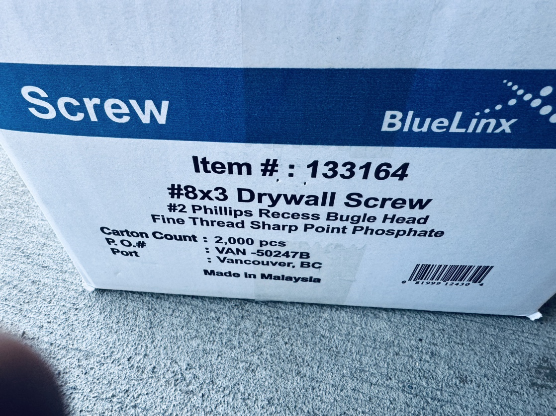 #8x3 Drywall Screws
