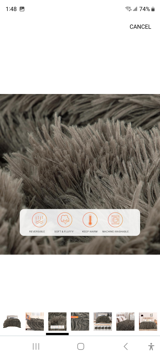 New extra soft fuzzy fur blanket queen size 78" x 90". - photo 3