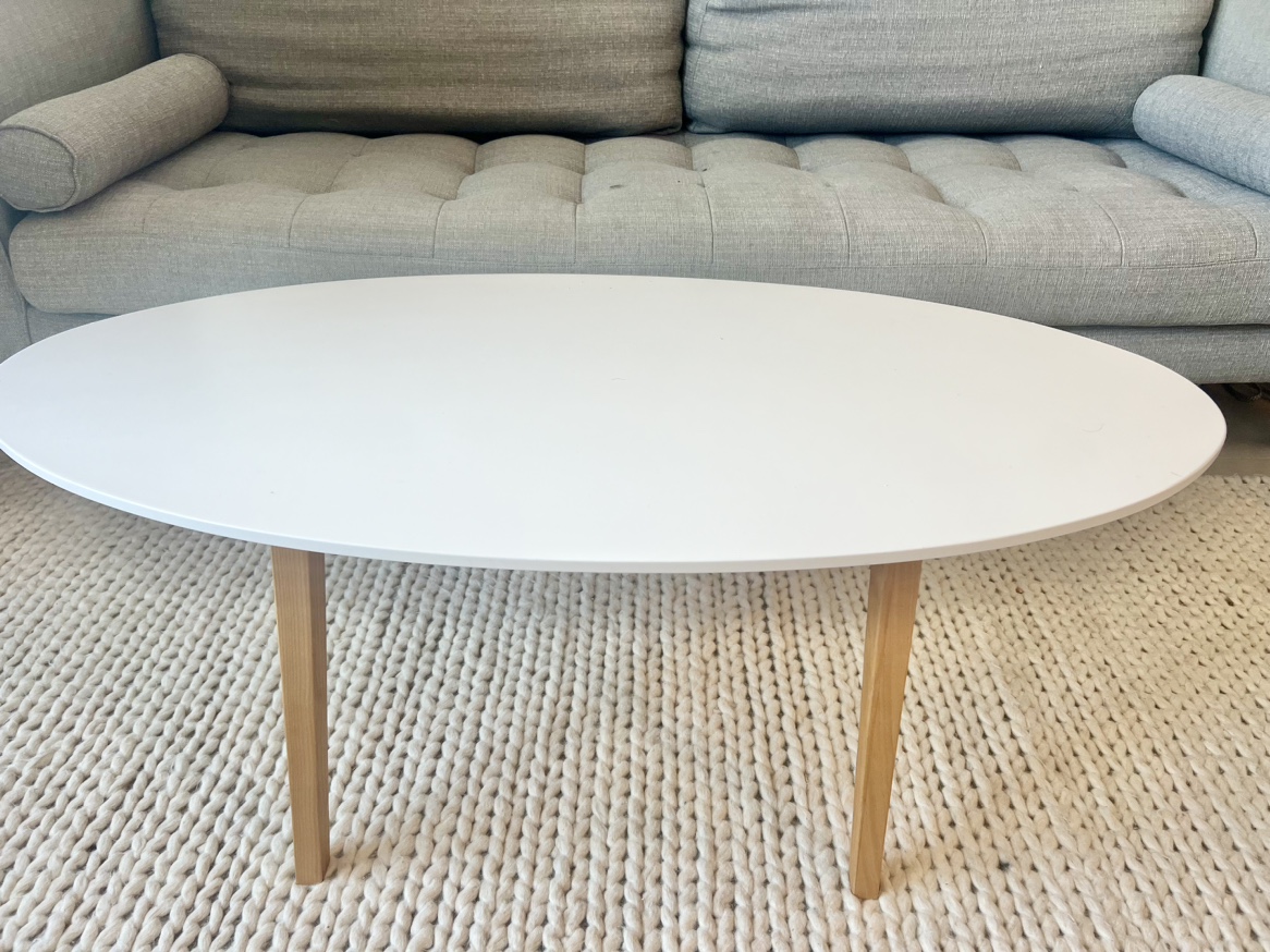 Rove Concepts White Oval Coffee Table