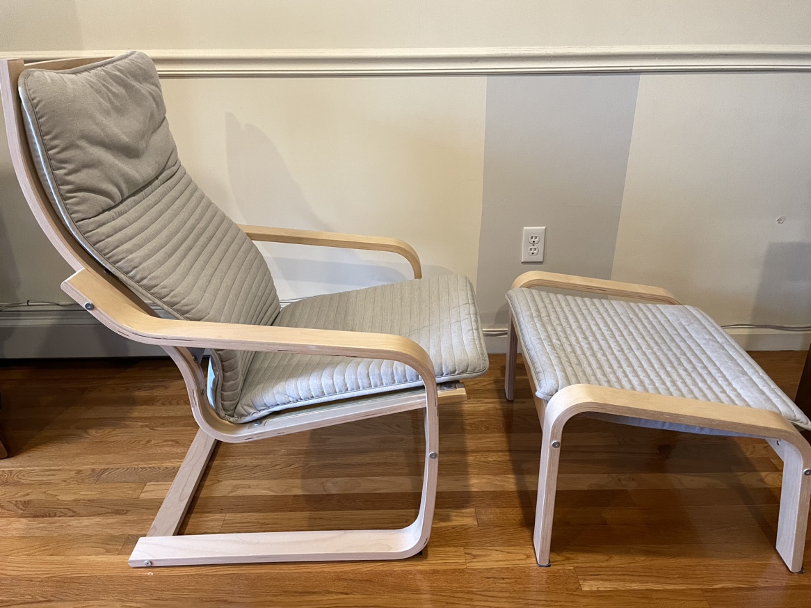 Ikea Chair and Ottoman (Poang) - photo 2