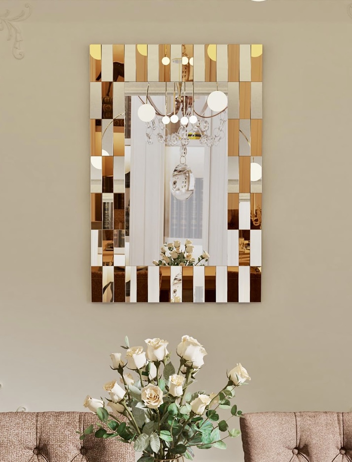 Artloge Golden Brown Rectangular Wall Mirror ***New*** - photo 3