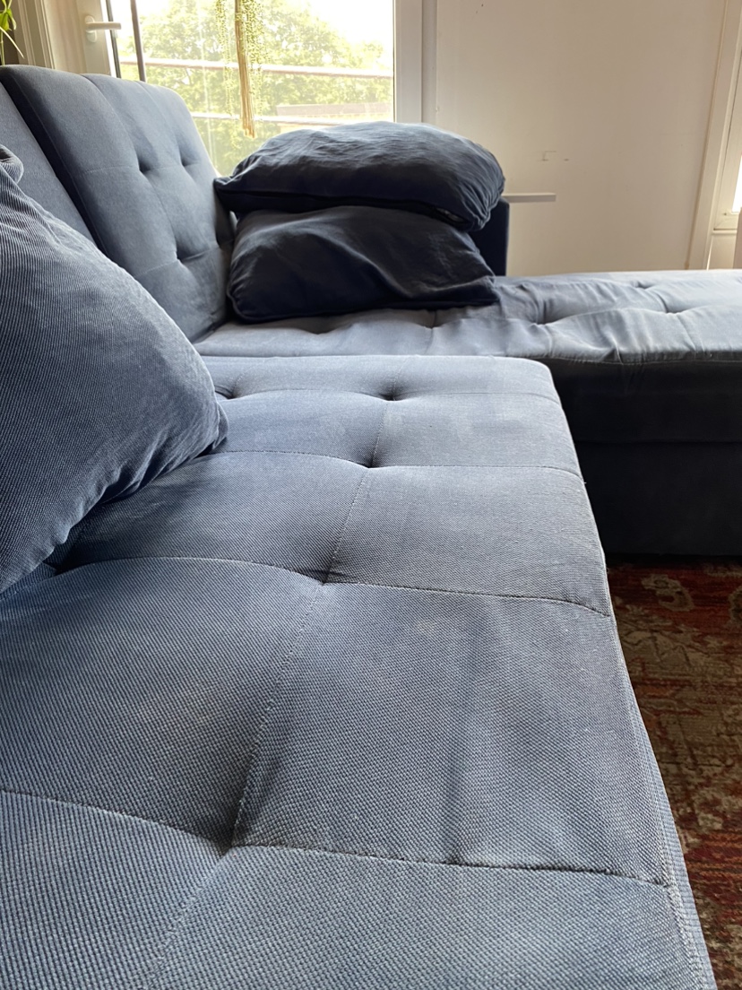 Structube Blue Sectional Pull out Sofa (FREE) - photo 2