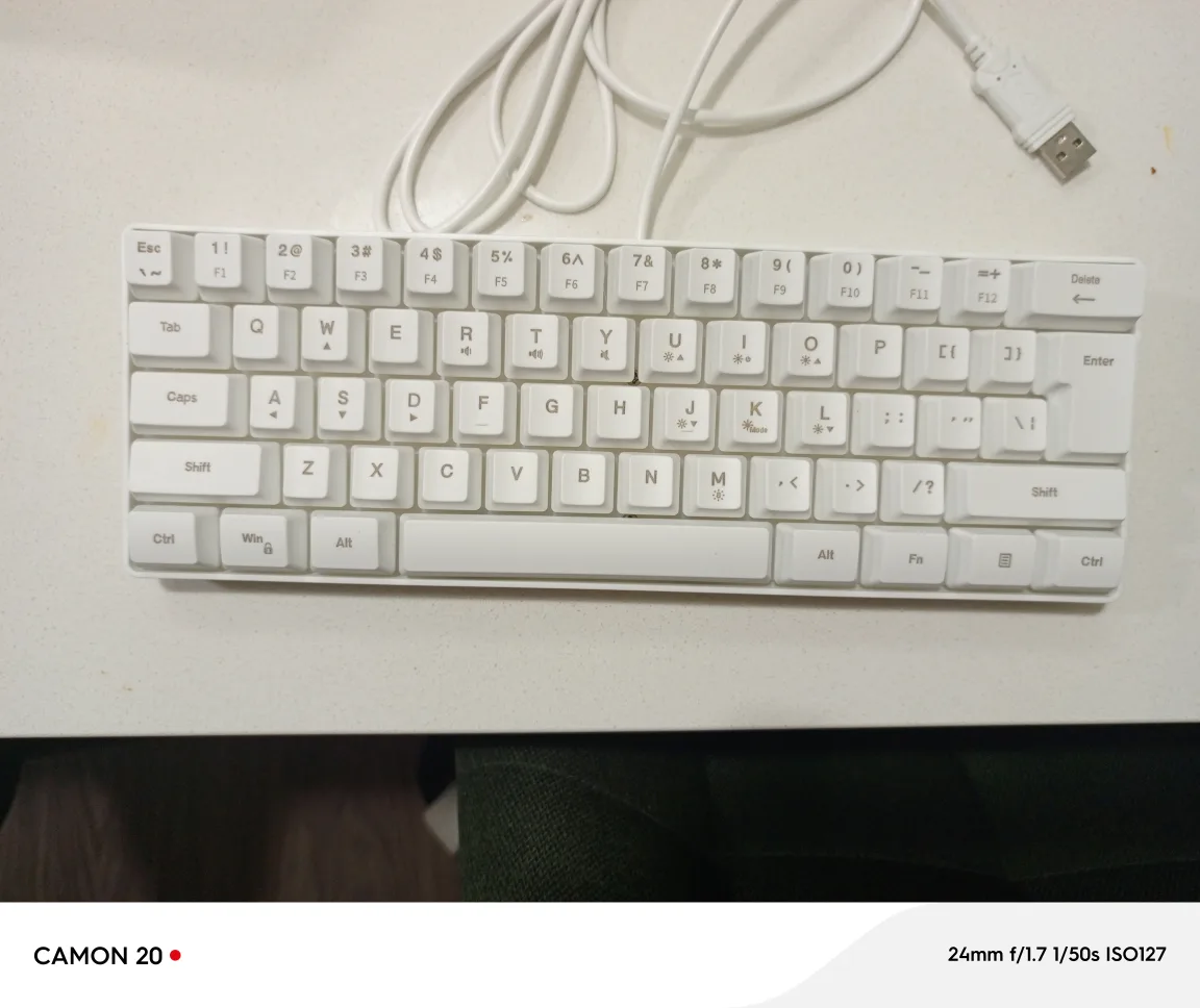 White Wired Keyboard  Completely new image indicator(8)