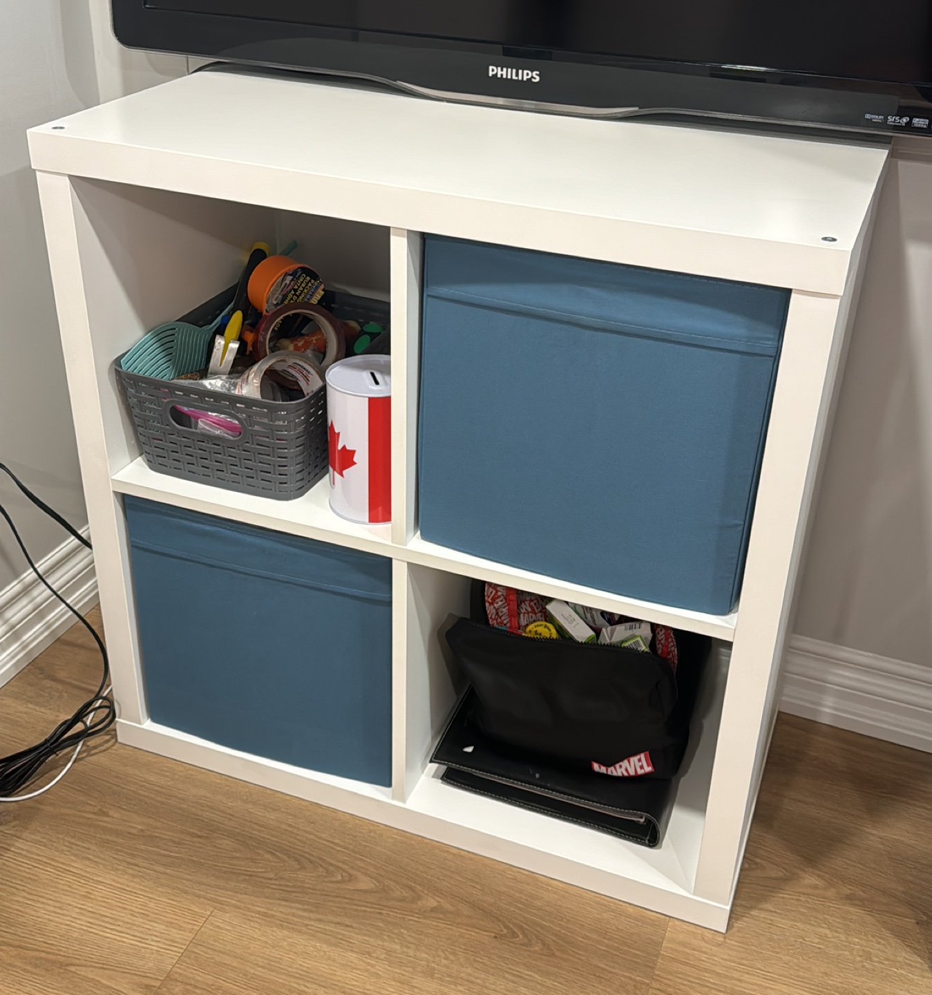 White Cube Storage Shelf