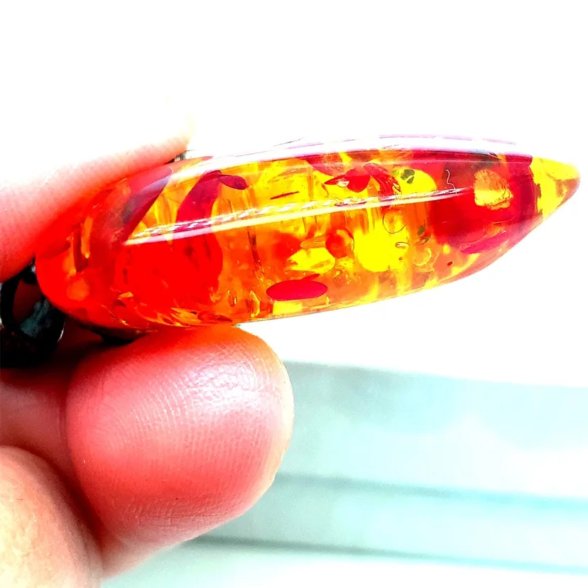 XL Heart Shaped Amber Pendant image indicator(5)