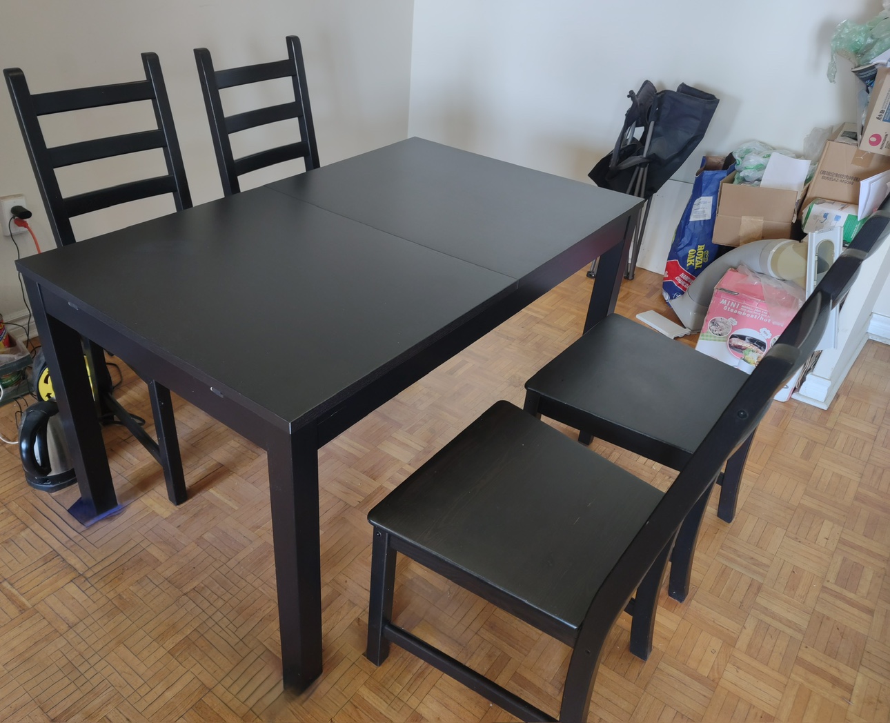 Black Table and Chairs Set
