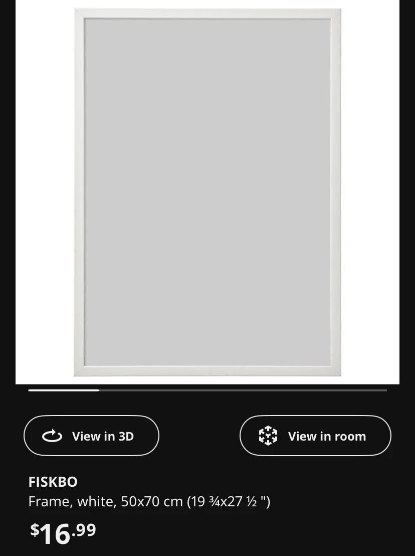 IKEA White Photo Frame + Dry-Erase Whiteboard thumbnail