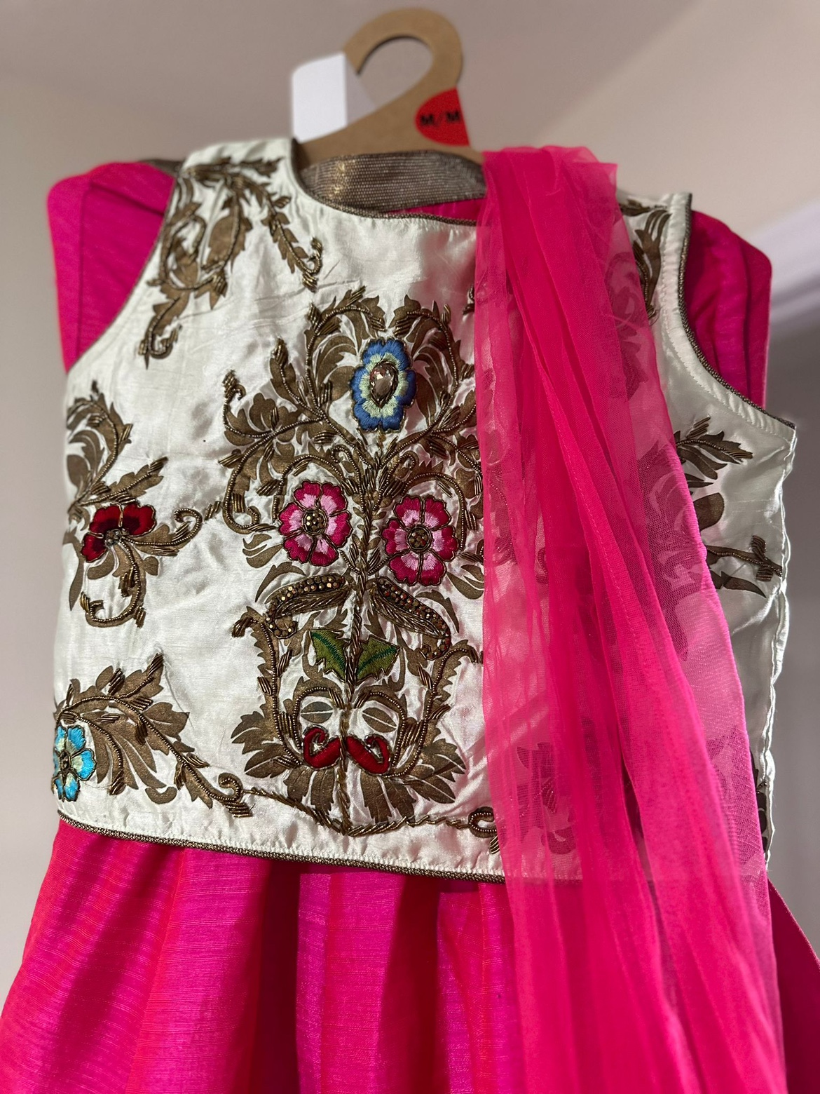 Girls Pink and Light Geeen Lehenga Choli - photo 2
