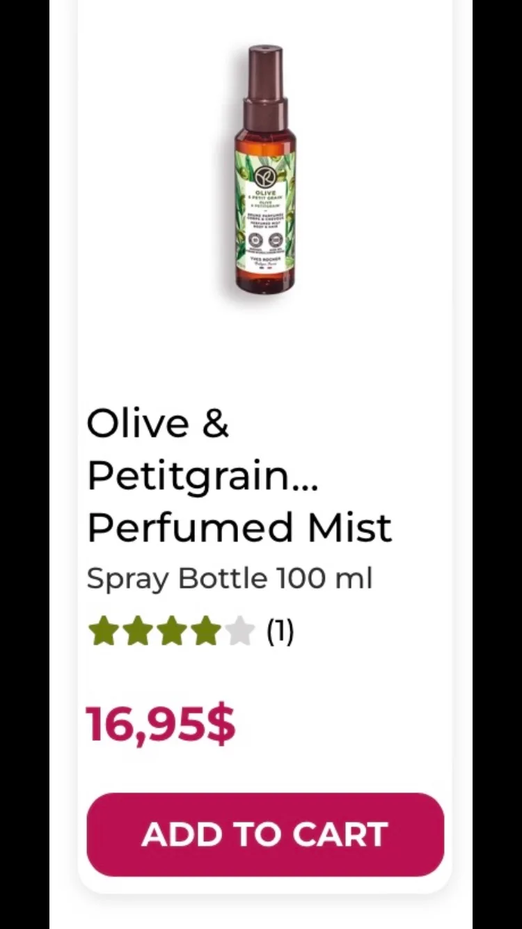 Yves Rocher Olive & Petit Grain Body And Hair Mist 🫒🌸💚 image indicator(3)