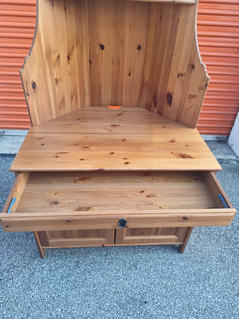 IKEA Leksvik Corner Wood Hutch/ Cabinet (No Longer Made) - photo 4