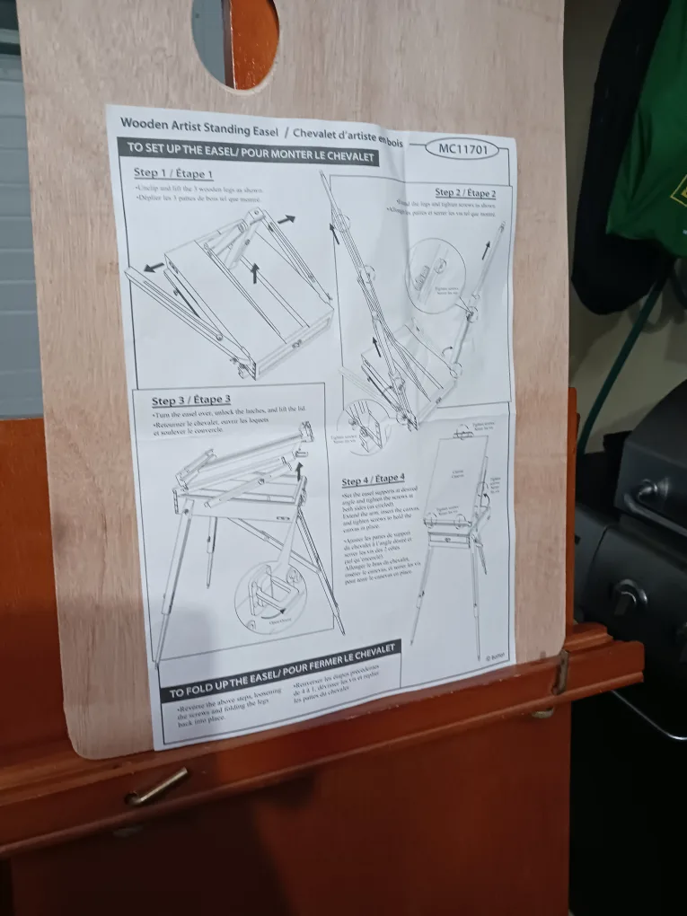 Wooden Artist's Easel, Foldable and has Carring Strap image indicator(5)