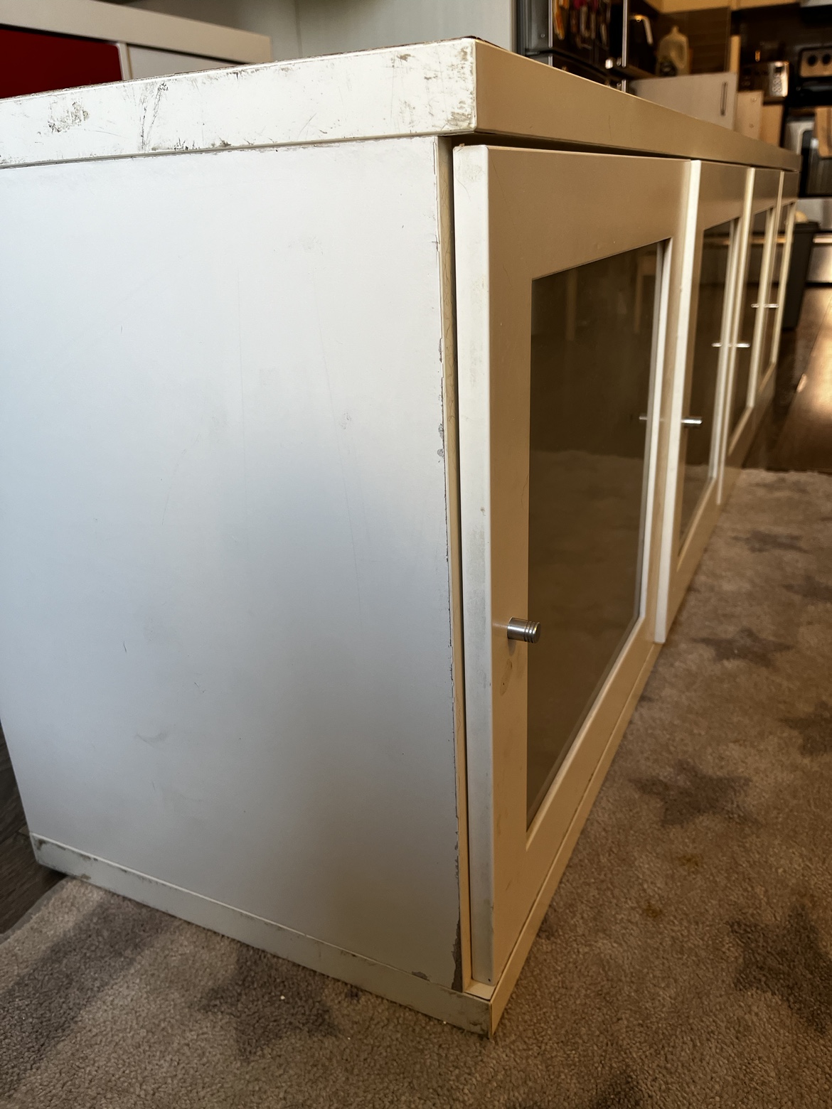 IKEA White Cabinet with Glass Doors and shelves - photo 3