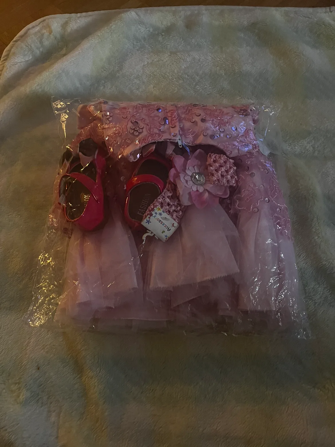 Baby Girl Dress, Shoes and Headband Set image indicator(5)