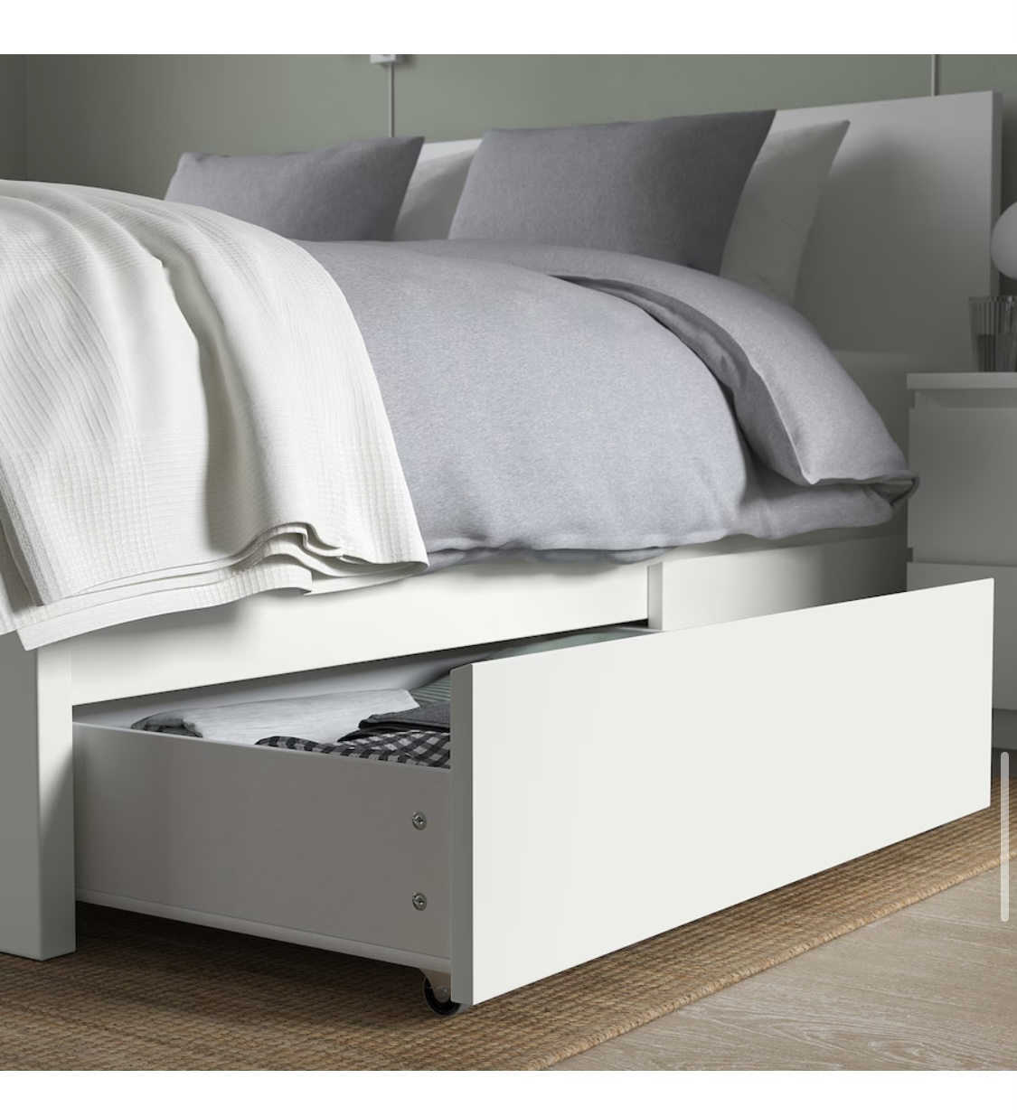 Queen Size Bed Frame with Storage Drawers - photo 2