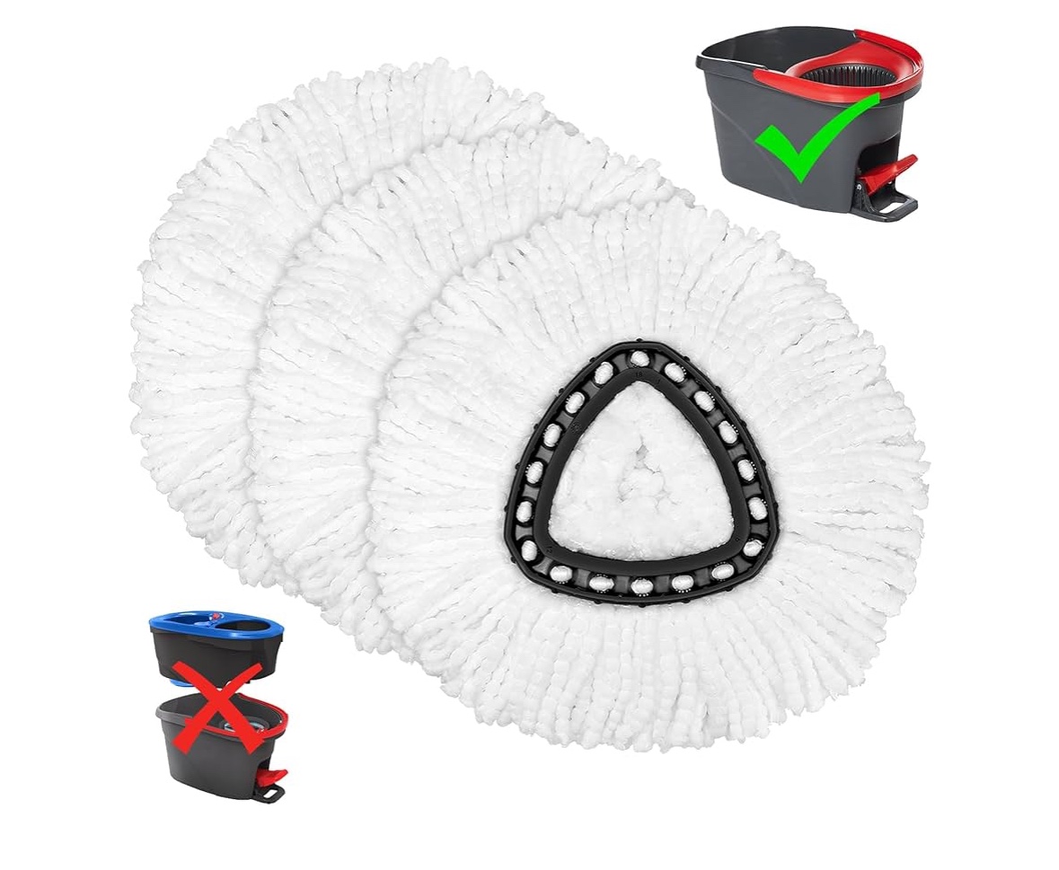 3 Pack Mop Replacement Heads