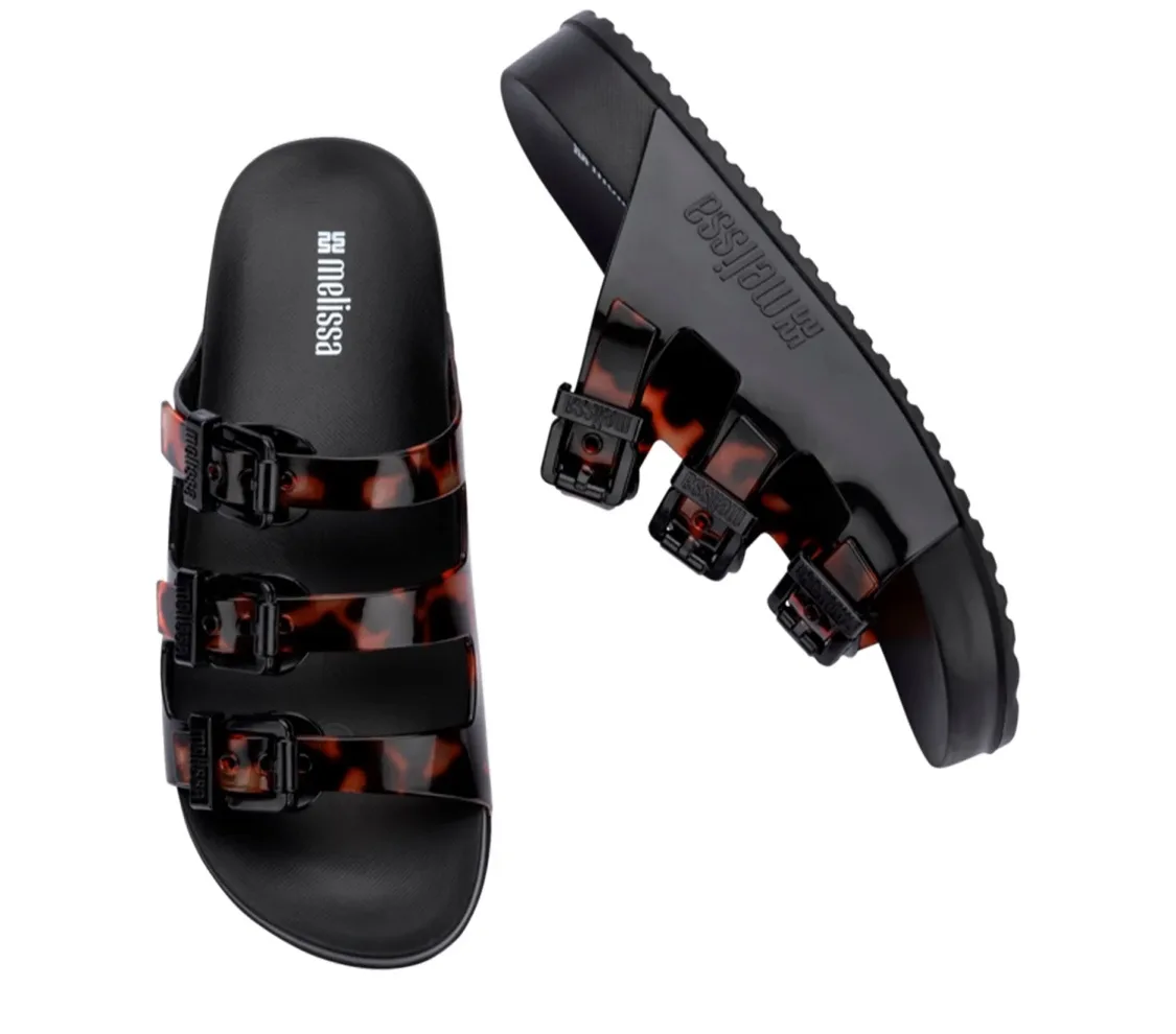 Melissa Buckle Sandals black and tortoise image indicator(3)