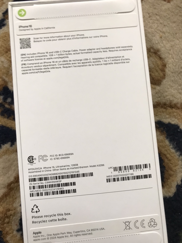 iPhone 16 128 gig , blue for sale - photo 4