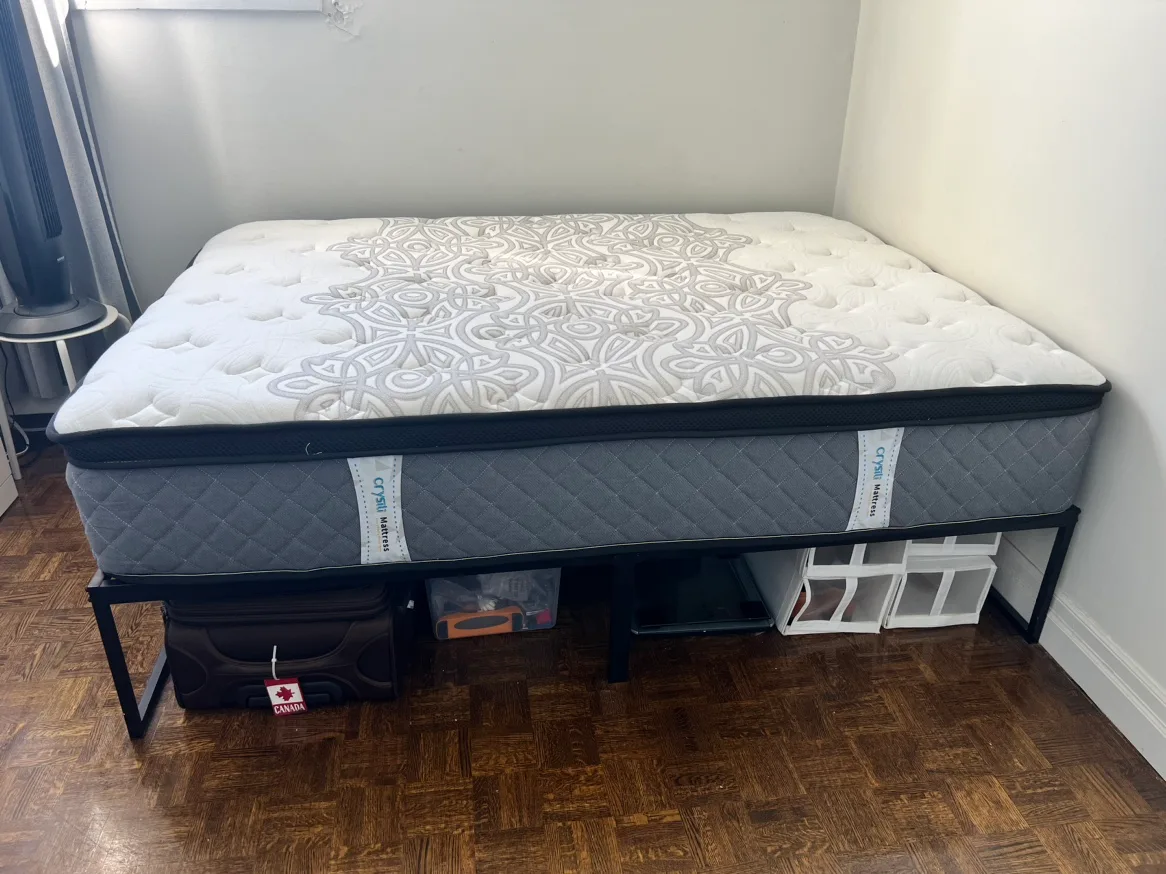 Zinus Full or Double Black Metal Bed Frame and Crystli Mattress image indicator(2)