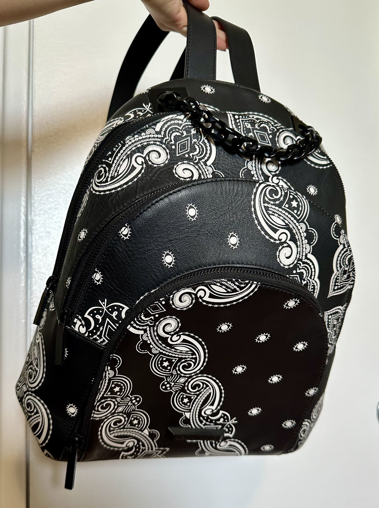 Kendall & Kylie Black Leather Bandana Backback - photo 4