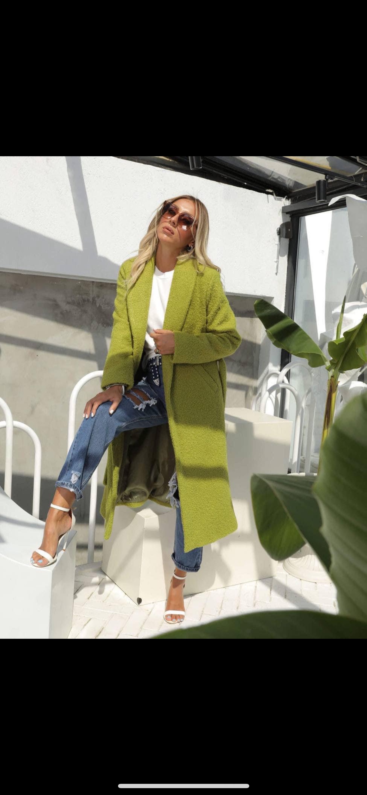New Green Long Coat